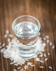 Glass with Sake (selective focus)