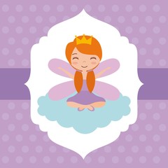 cute little fairy character vector illustration design
