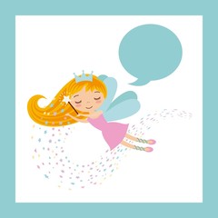 cute little fairy character vector illustration design