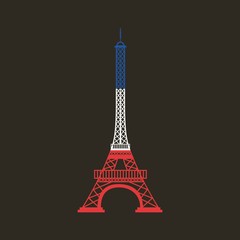 tower eiffel french culture vector illustration design