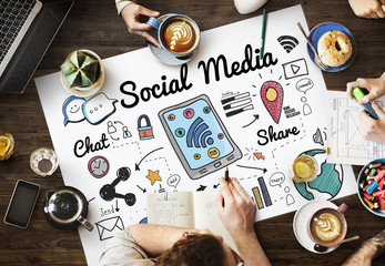 Social Media Networking Global Communications Connection Concept