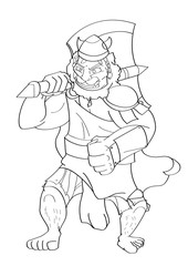 Viking Line Art Vector