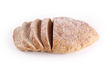 wheat bread isolated on white background
