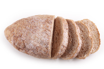 wheat bread isolated on white background