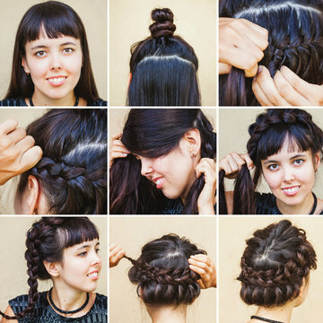 braided hairdo from beauty blogger