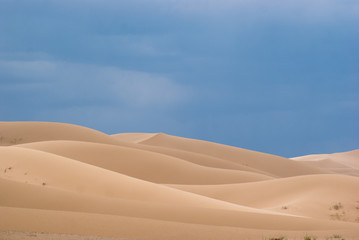 Sand dunes in Gobi desert.