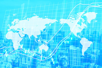 world market background blue