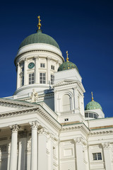 Fototapeta na wymiar Helsinki city cathedral in senate square finland