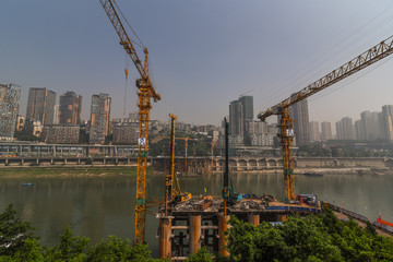 cityscape of city Chongqing, the southwest of China