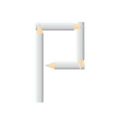 Color wooden pencils concept by Rearrange the letters P