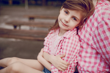 young family mother and daughter