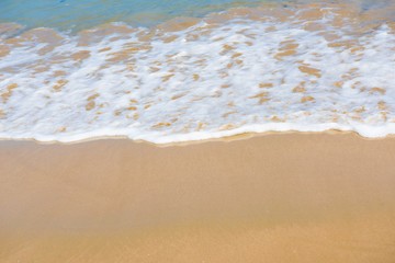 Sand beach and wave