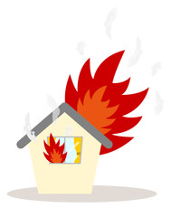 火事　家から出火