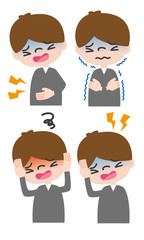 若い男性病気症状セット