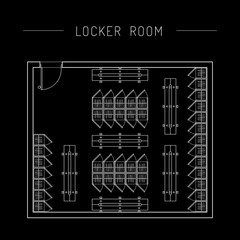 cabinet for locker rooms