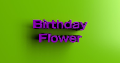 Birthday Flower Bouquet - 3D rendered colorful headline illustration.  Can be used for an online banner ad or a print postcard.