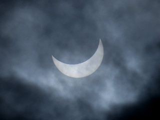 Obraz na płótnie Canvas Eclipse in detail taken from Zaragoza Spain