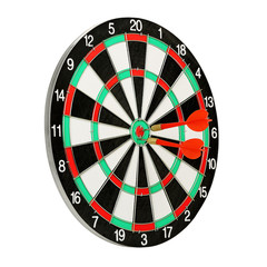 dartboard with darts