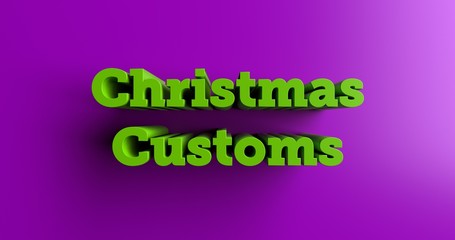 Christmas Customs Around the World - 3D rendered colorful headline illustration.  Can be used for an online banner ad or a print postcard.