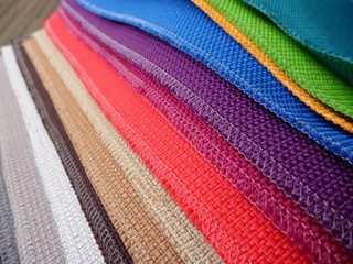 variety of choice of colorful fabrics
