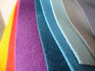 Fototapeta premium variety of choice of colorful fabrics