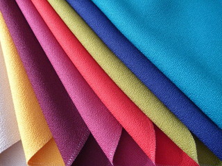 variety of choice of colorful fabrics