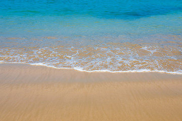 Sand beach and wave