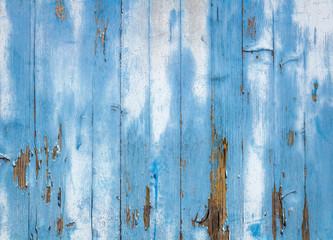 Fototapeta na wymiar Old wooden blue painted surface