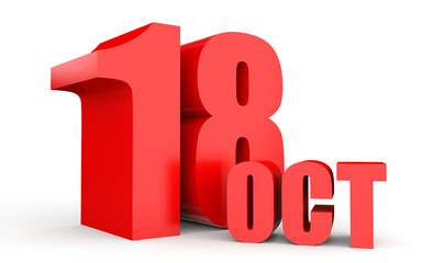 October 18. Text on white background.