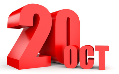 October 20. Text on white background.