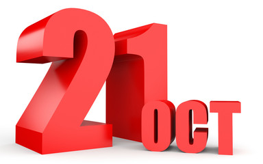 October 21. Text on white background.