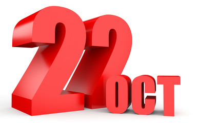 October 22. Text on white background.