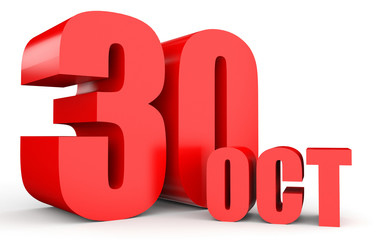 October 30. Text on white background.