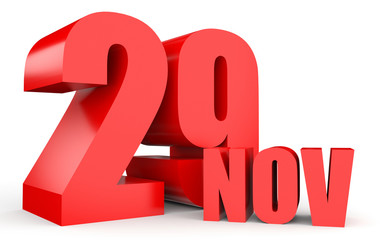 November 29. Text on white background.