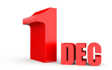 December 1. Text on white background.