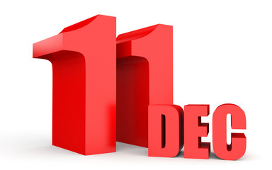 December 11. Text on white background.