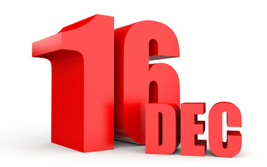 December 16. Text on white background.