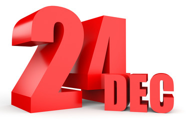 December 24. Text on white background.