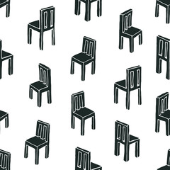 seamless vector pattern with chairs
