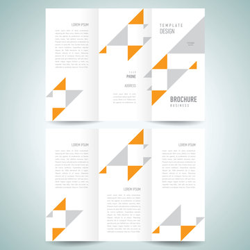brochure design template triangles geometric abstract