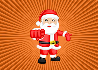 Retro Cartoon Santa Claus