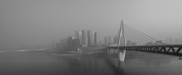 chongqing cityscape,yangtze river bridge