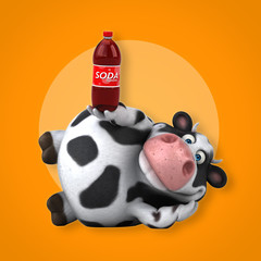 Fun cow - 3D Illustration