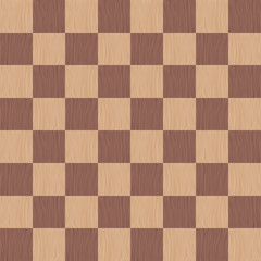 Empty chess board. Wooden empty chess board seamless pattern