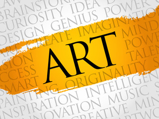 ART word cloud collage, creative business concept background