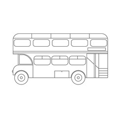 Bus London Thin Line. Vector