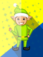 Happy Funny Elf Character