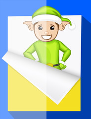Elf Character Sticker Vector