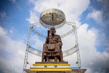 Buddha statue in Wat that noi on Blue sky background  , Nakorn si thammarat in , Thailand