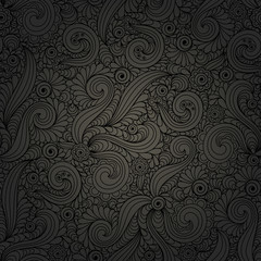 Seamless background in abstract style black - 123991261